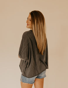 The Charcoal Dolman Top