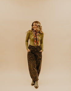 The Paloma Leopard Barrel Pant