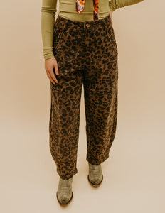 The Paloma Leopard Barrel Pant