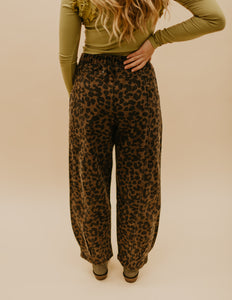 The Paloma Leopard Barrel Pant