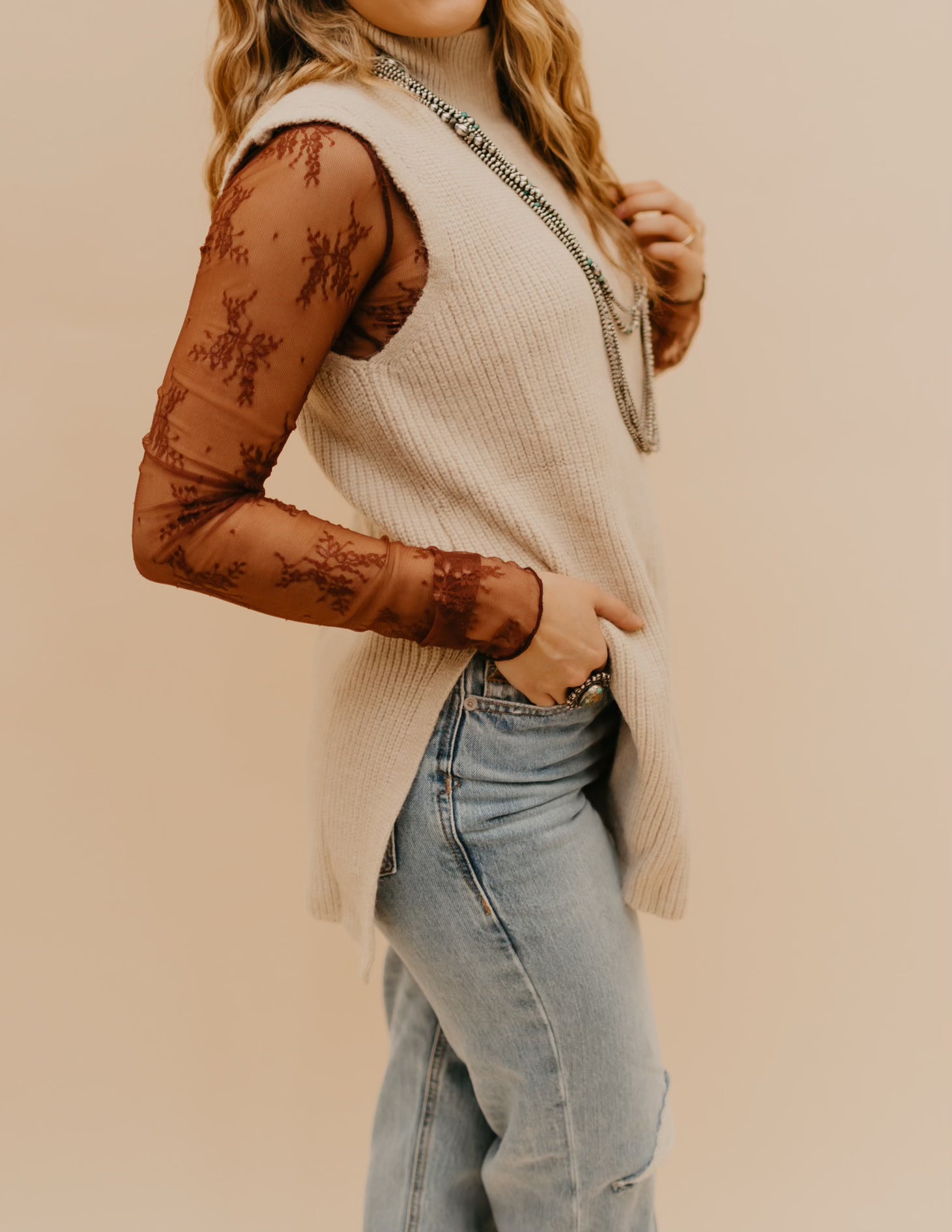 The Marla Lace Mesh Top (multiple colors)