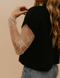 The Marla Lace Mesh Top (multiple colors)