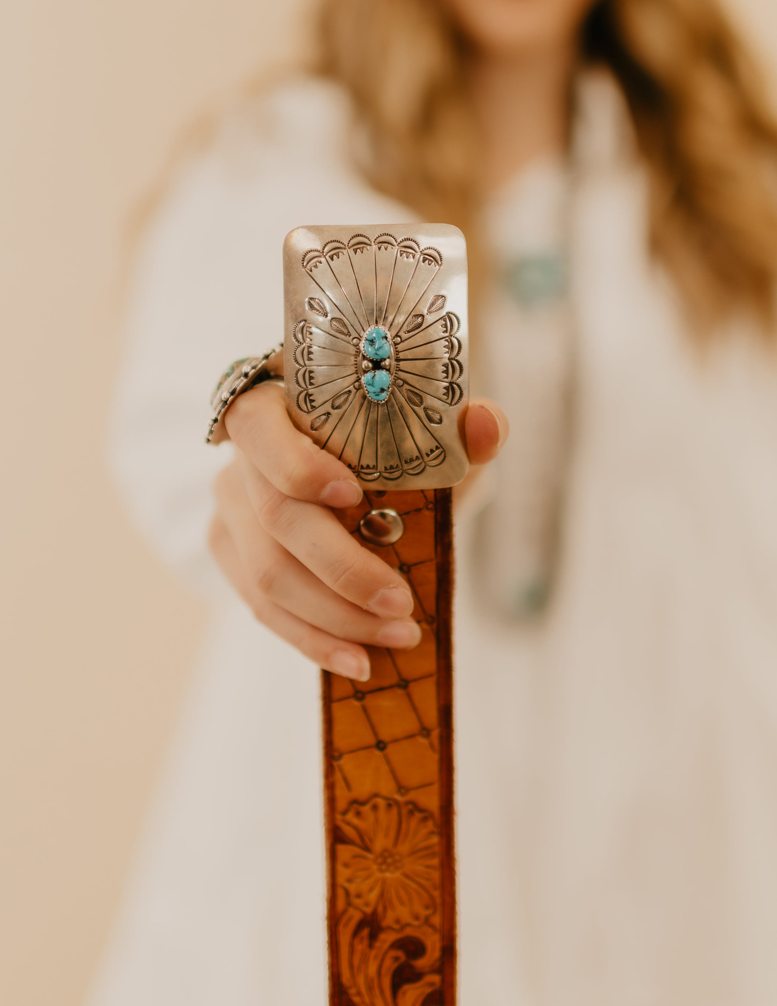 Baby Turquoise Belt Buckle