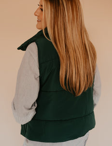 The Memphis Puffer Vest - Green