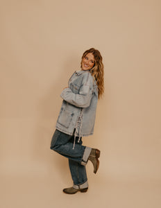 The Celia Bow Denim Jacket