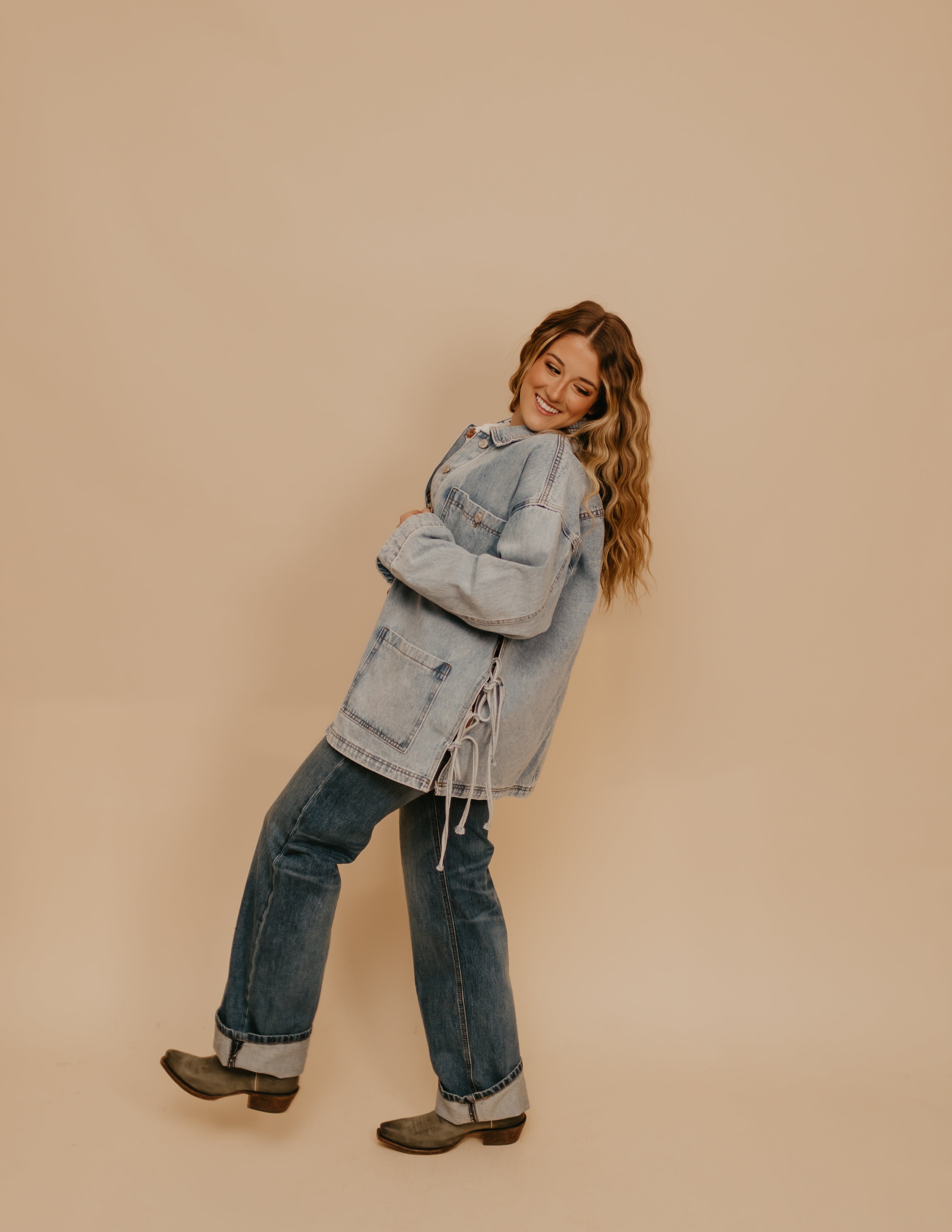 The Celia Bow Denim Jacket