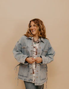 The Celia Bow Denim Jacket