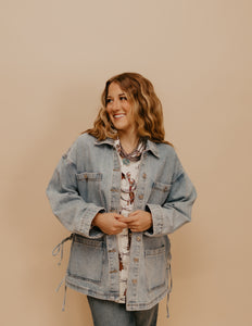 The Celia Bow Denim Jacket