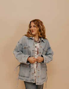 The Celia Bow Denim Jacket