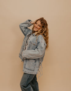 The Celia Bow Denim Jacket