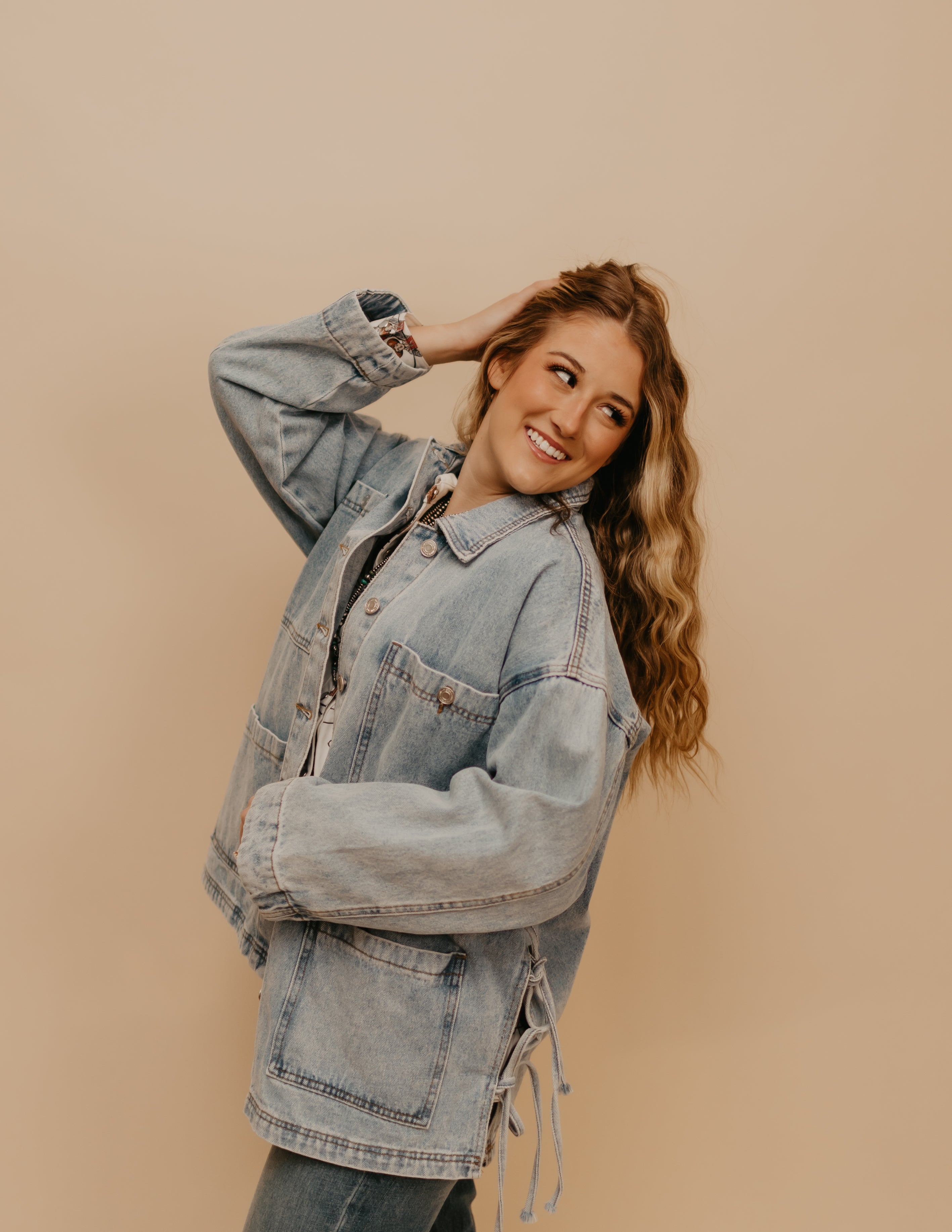 The Celia Bow Denim Jacket