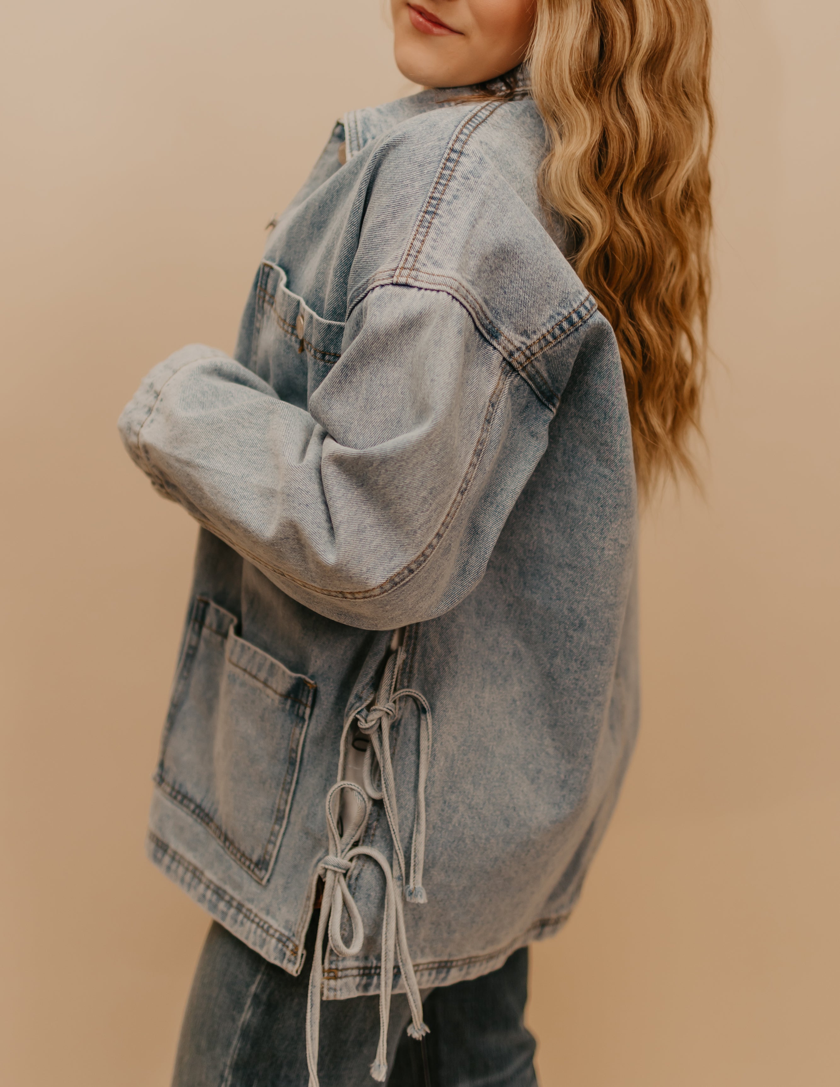 The Celia Bow Denim Jacket