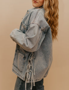 The Celia Bow Denim Jacket