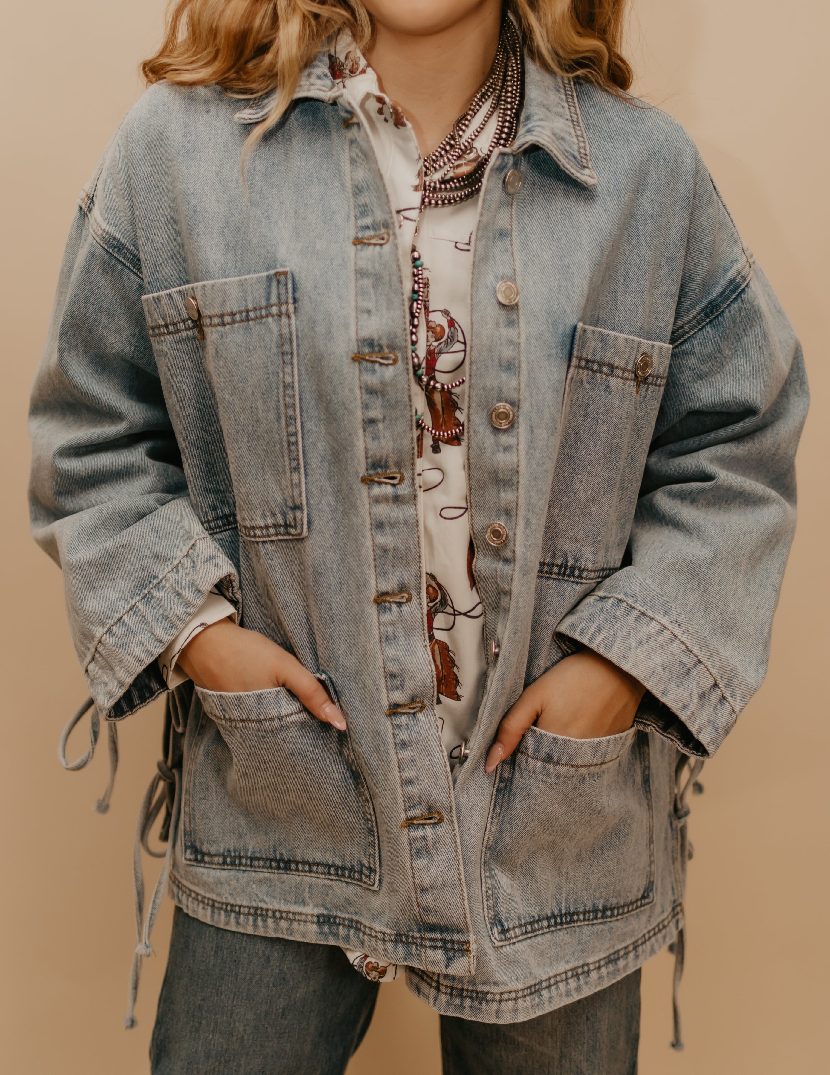 The Celia Bow Denim Jacket