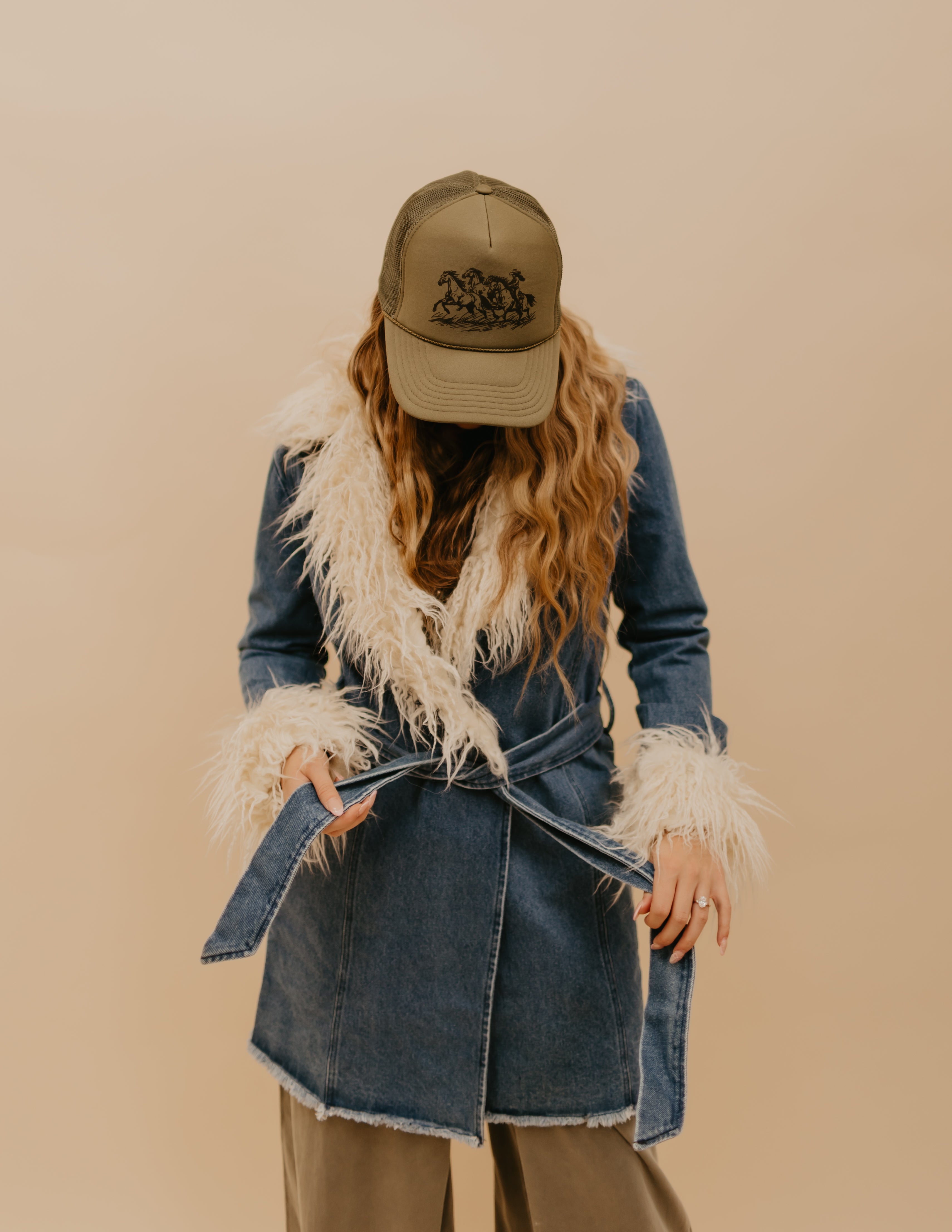 The Celeste Fur Denim Jacket