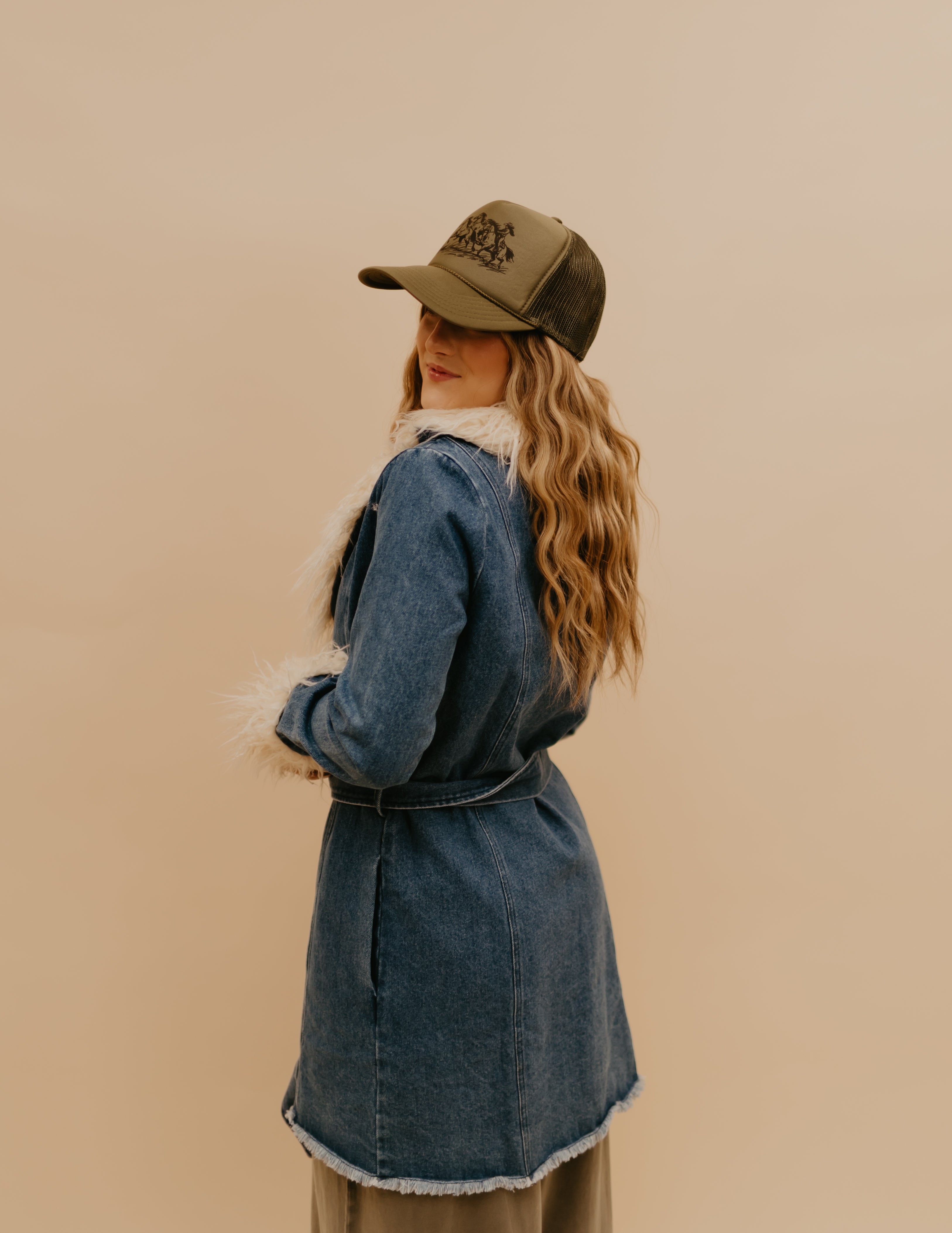 The Celeste Fur Denim Jacket