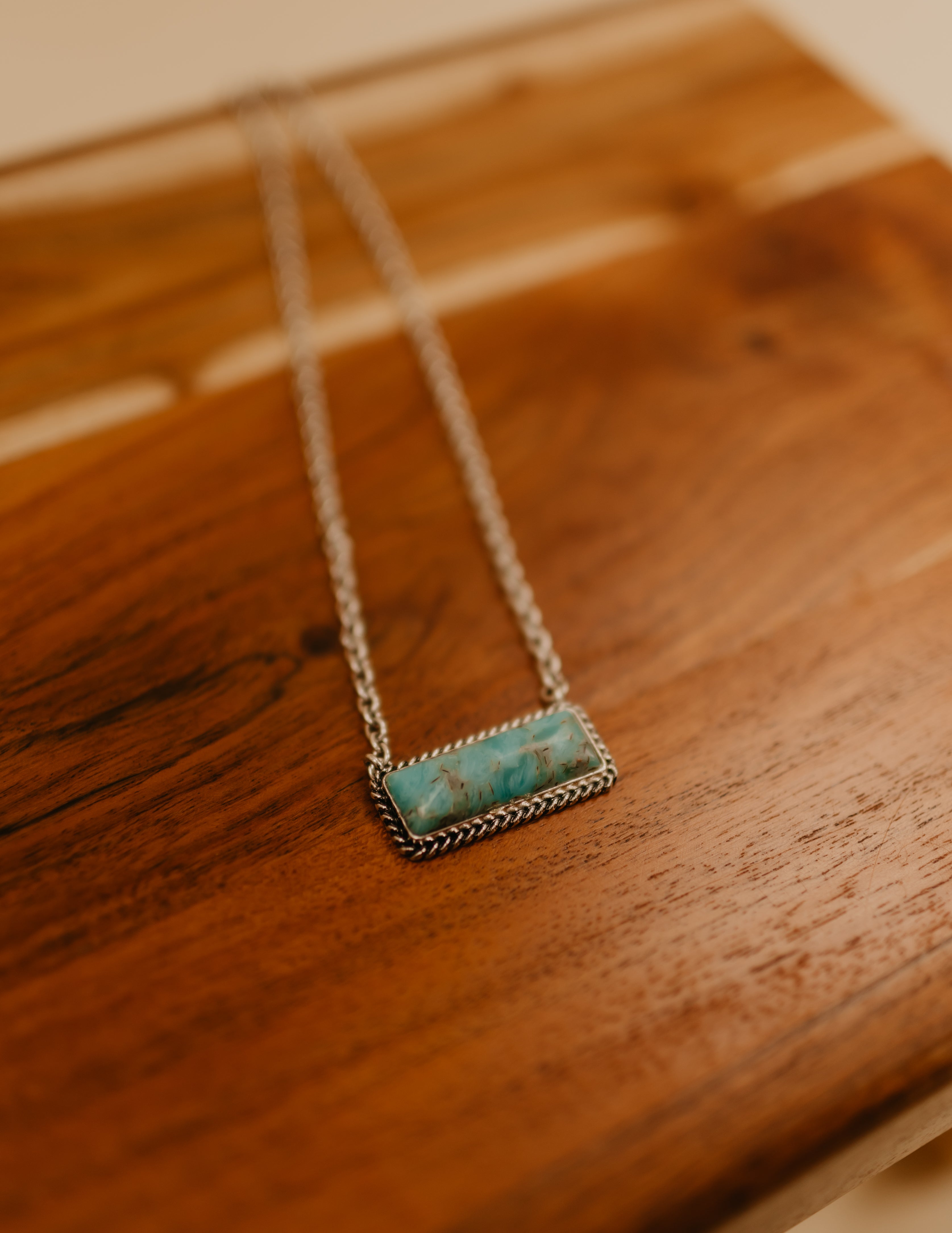 Turquoise Bar Necklace